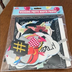Amscan Wedding Photo Booth Props - Red, Pink, Silver, Black